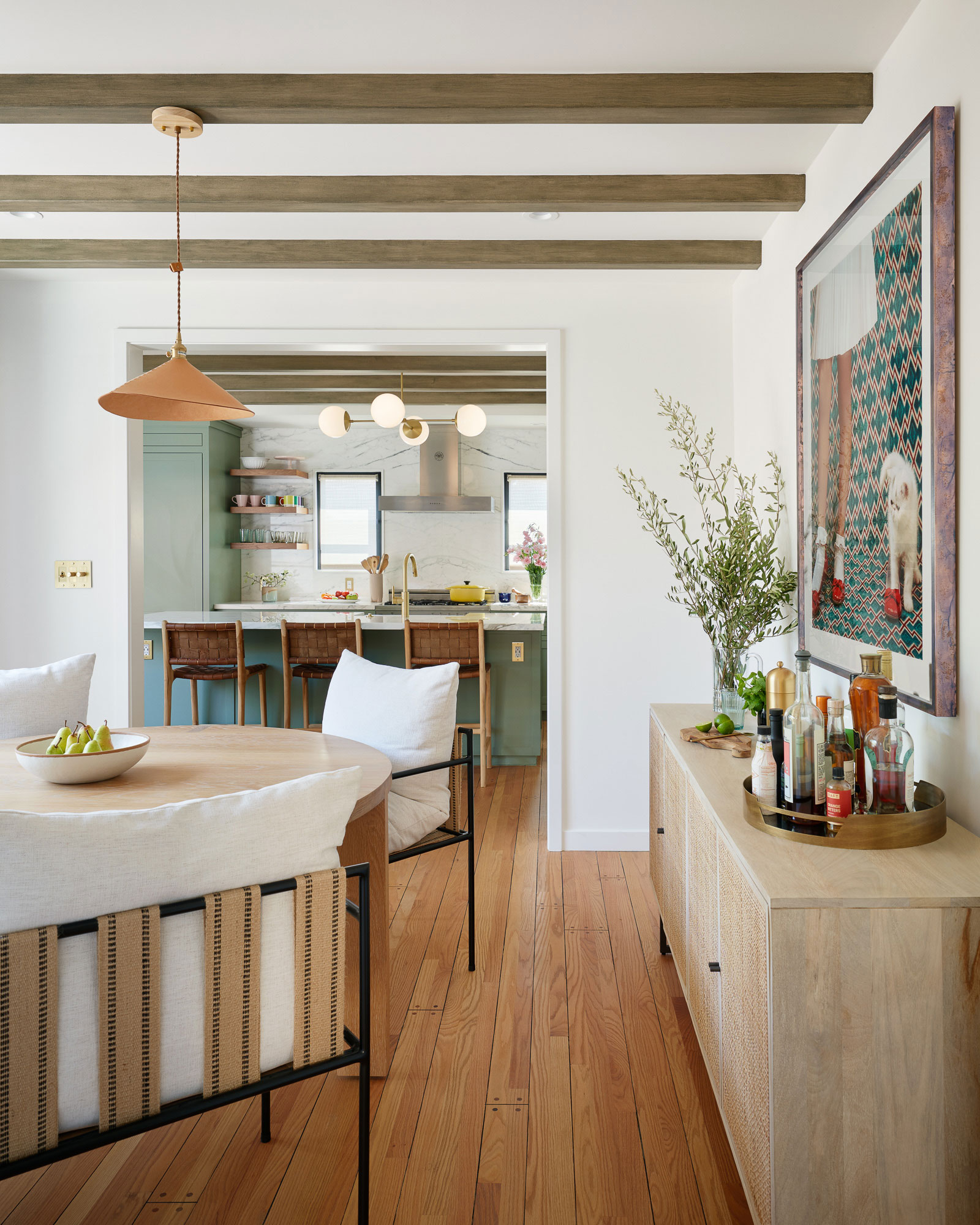 Console Table in Santa Monica Bungalow by Harvest Architecture