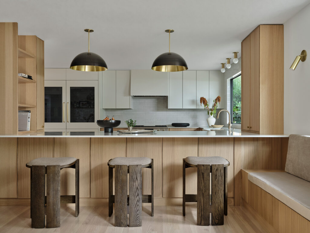 Counter Stools in Portland Kitchen by Jessica Reynaud