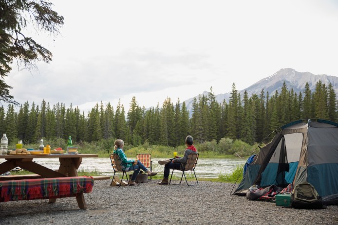 Couple Admiring View from Campsite newsletter size