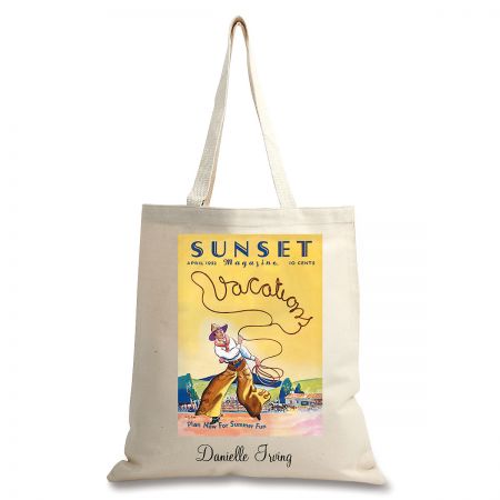 cowboy roper canvas tote