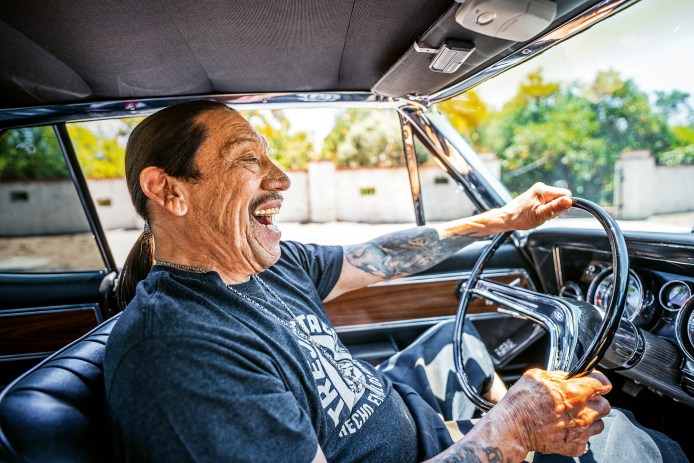 Danny Trejo in a Car
