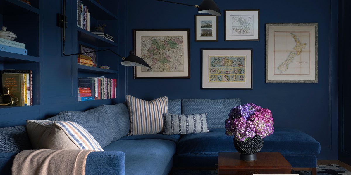 Dark Blue Living Room