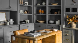 Dark Gray Living Room by Lindye Galloway