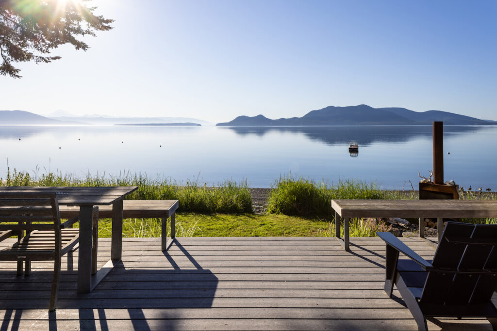 Deck in San Juan Islands A-Frame by Heliotrope/Joe Herrin