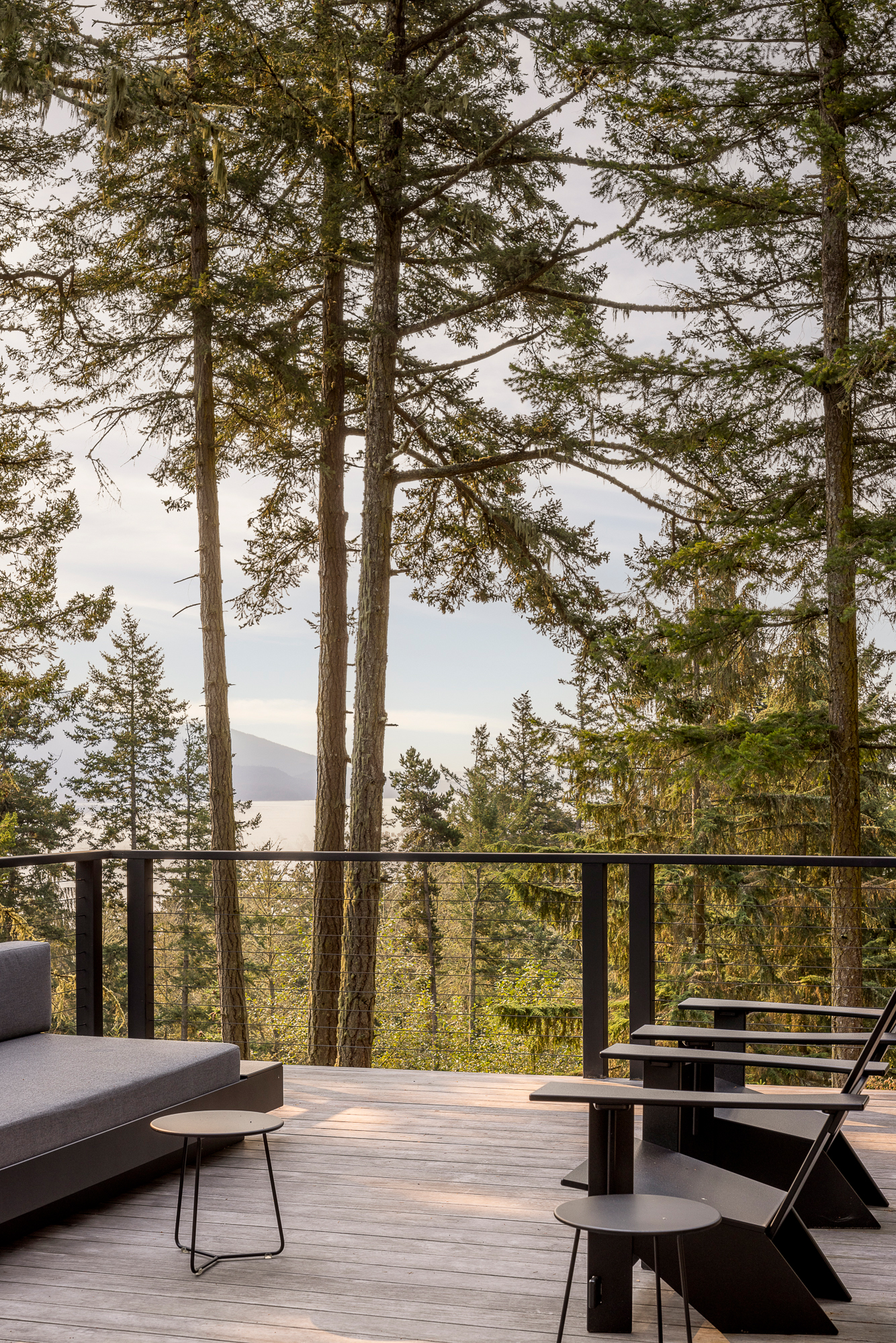 Deck in Orcas Island Retreat by Heliotrope Architects