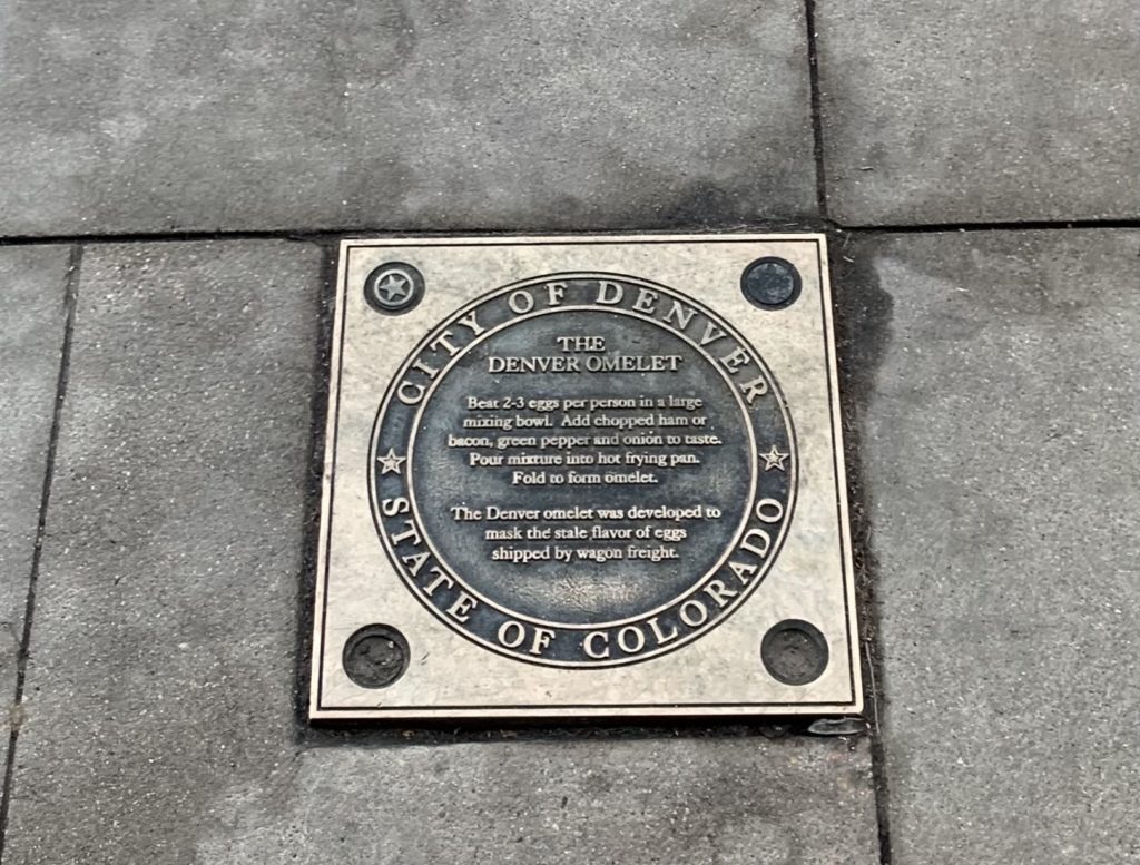 denver omelet plaque with recipe