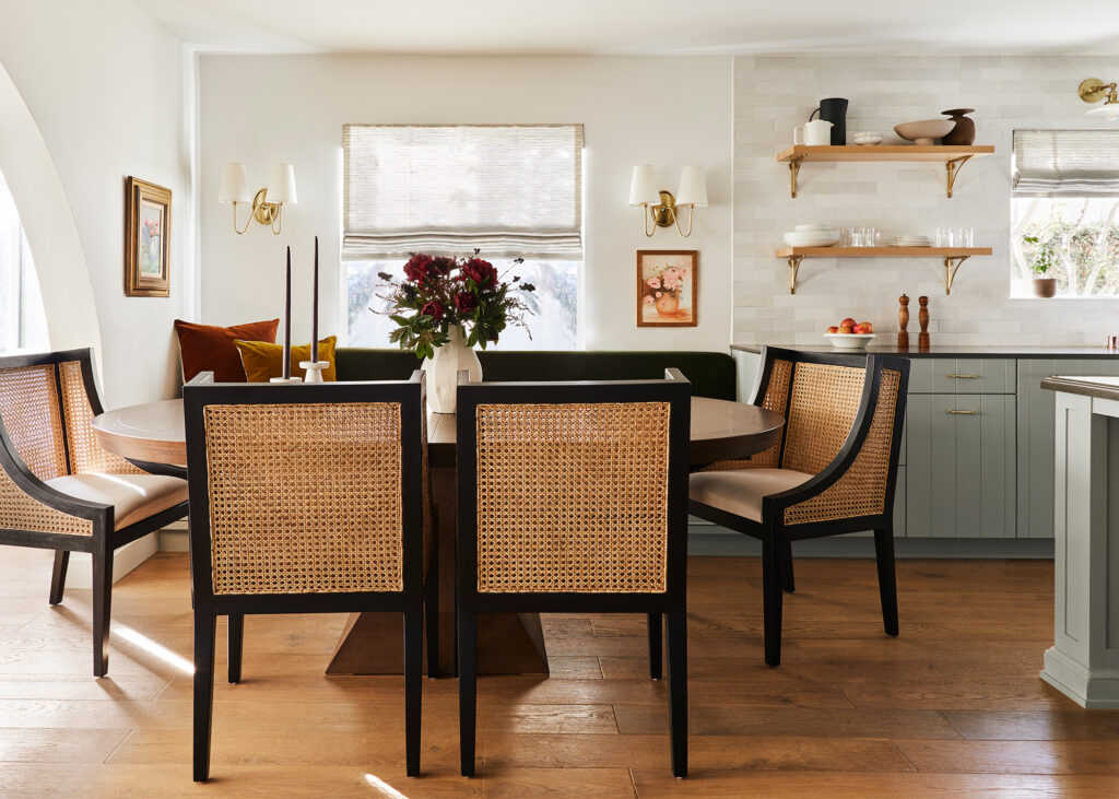 Dining Area in Elkhorn Kitchen by Linette Dai Design