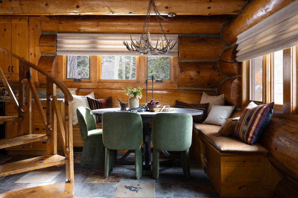 Dining Area Lake Tahoe Cabin by Yen Collective