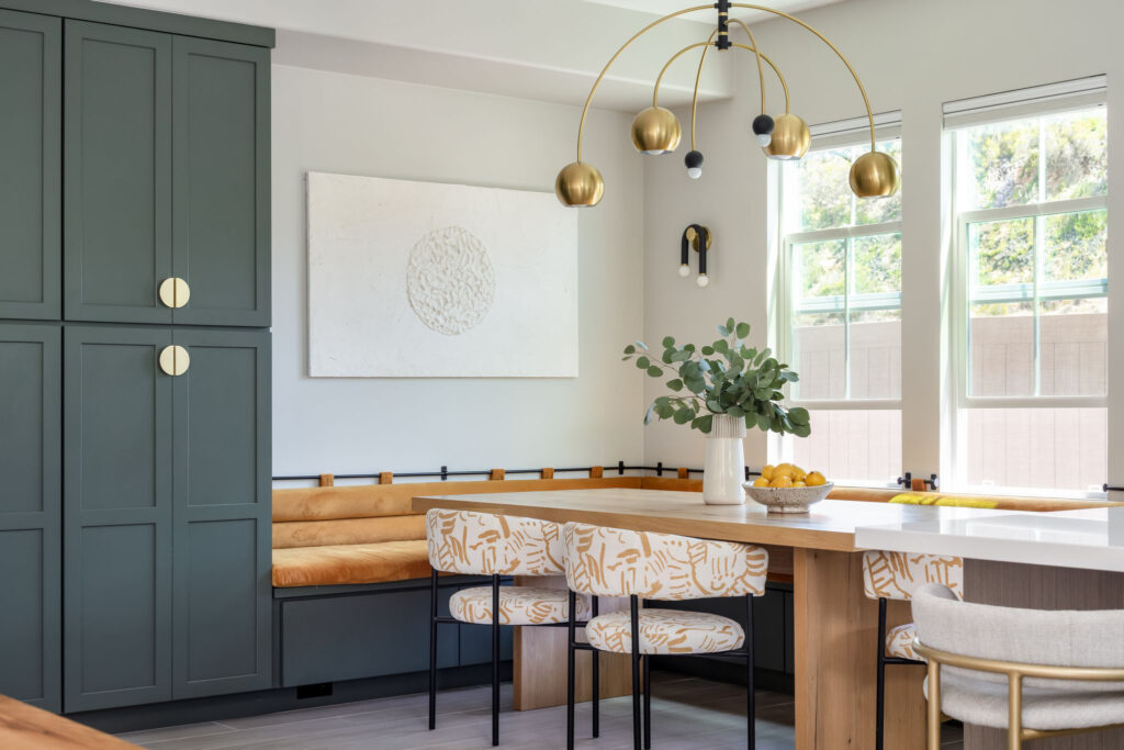 Dining Area Storage in San Diego House by Blythe Interiors