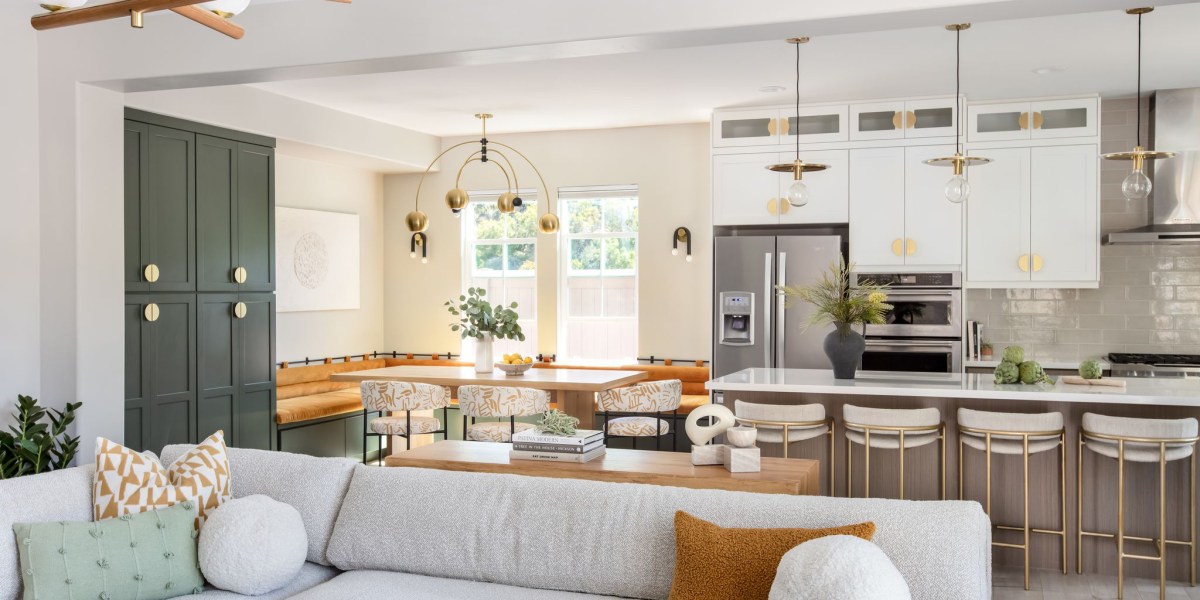 Dining Living Kitchen Areas in San Diego House by Blythe Interiors