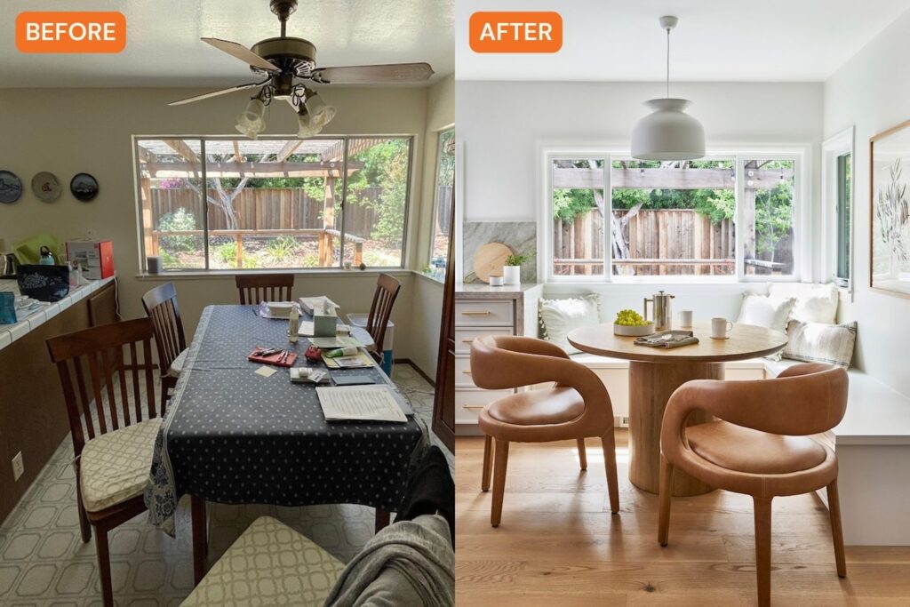 Dining Nook in Santa Clara Kitchen by Rosanna Bassford