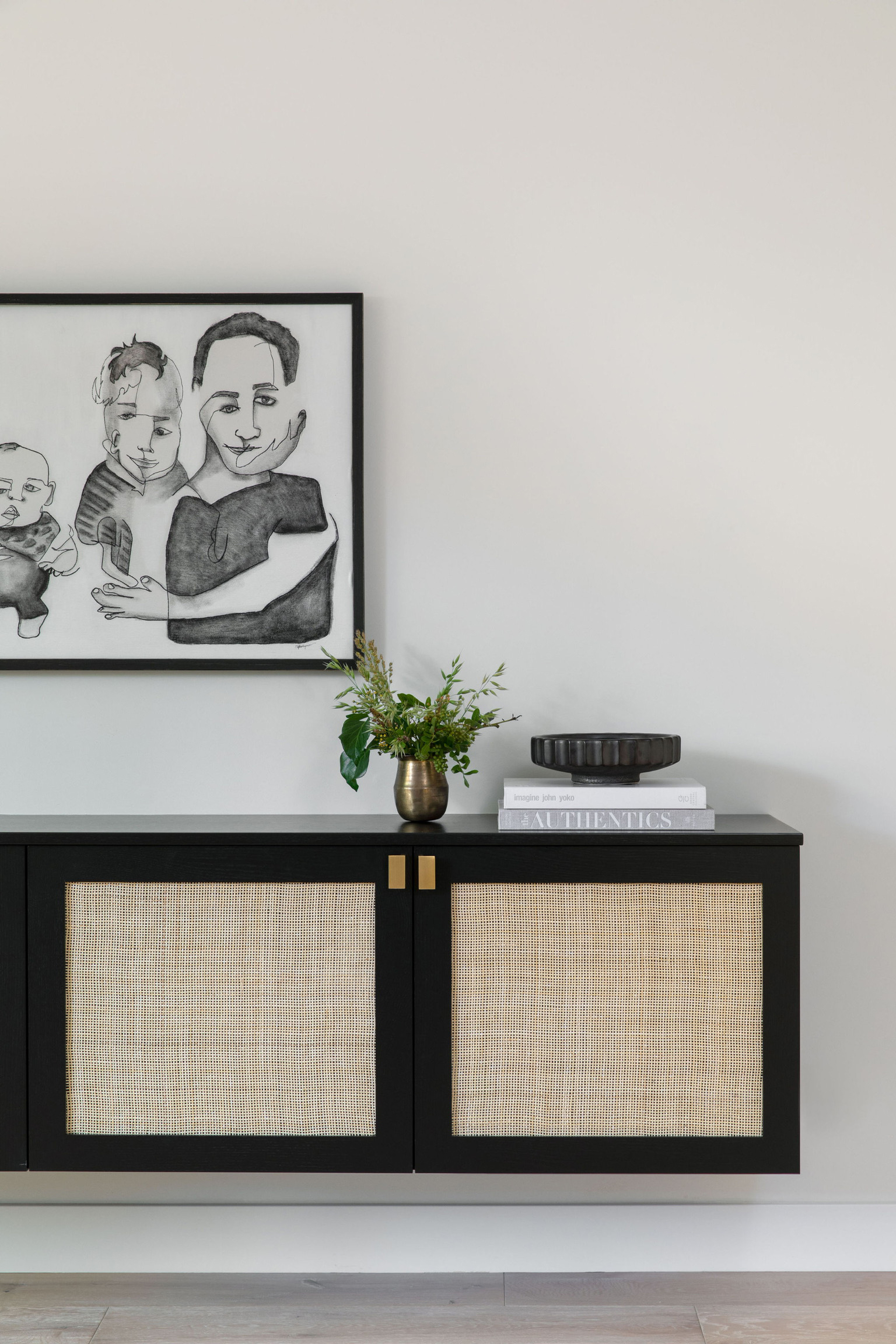 Dining Room Credenza in Bay Area Townhouse by Collected Interiors