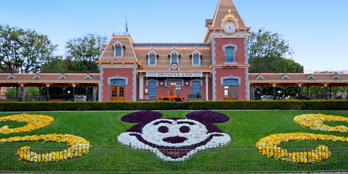 Mickey Mouse Floral Design at Disneyland