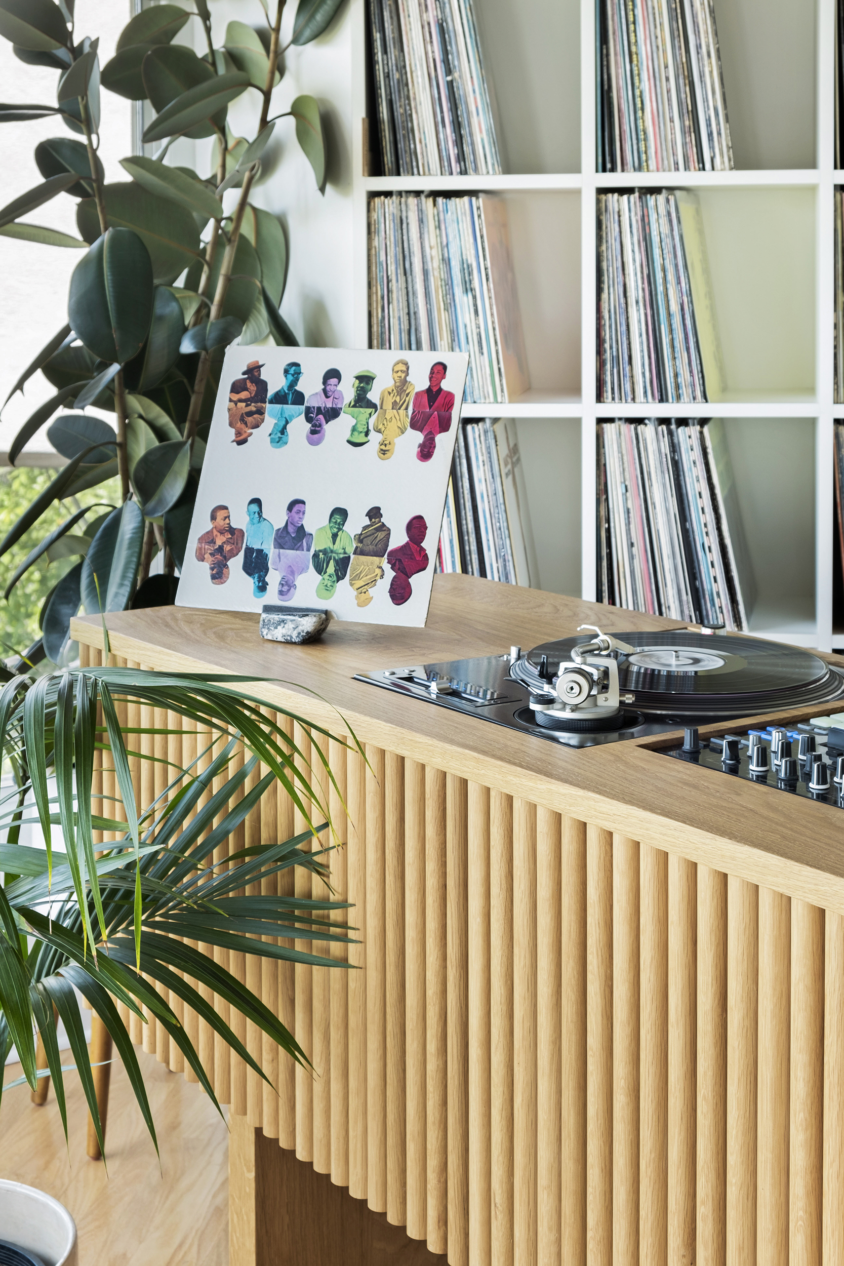 DJ Stand in Mayer Hawthorne Los Feliz Home