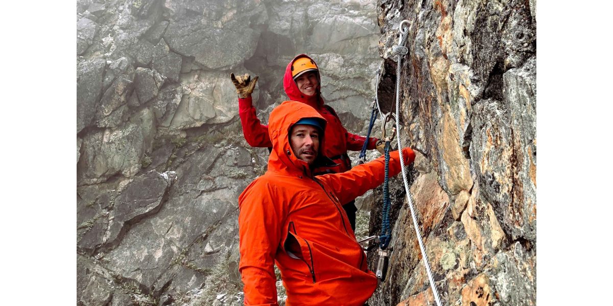 Matt Bean on the Via Ferrata Jackson Hole