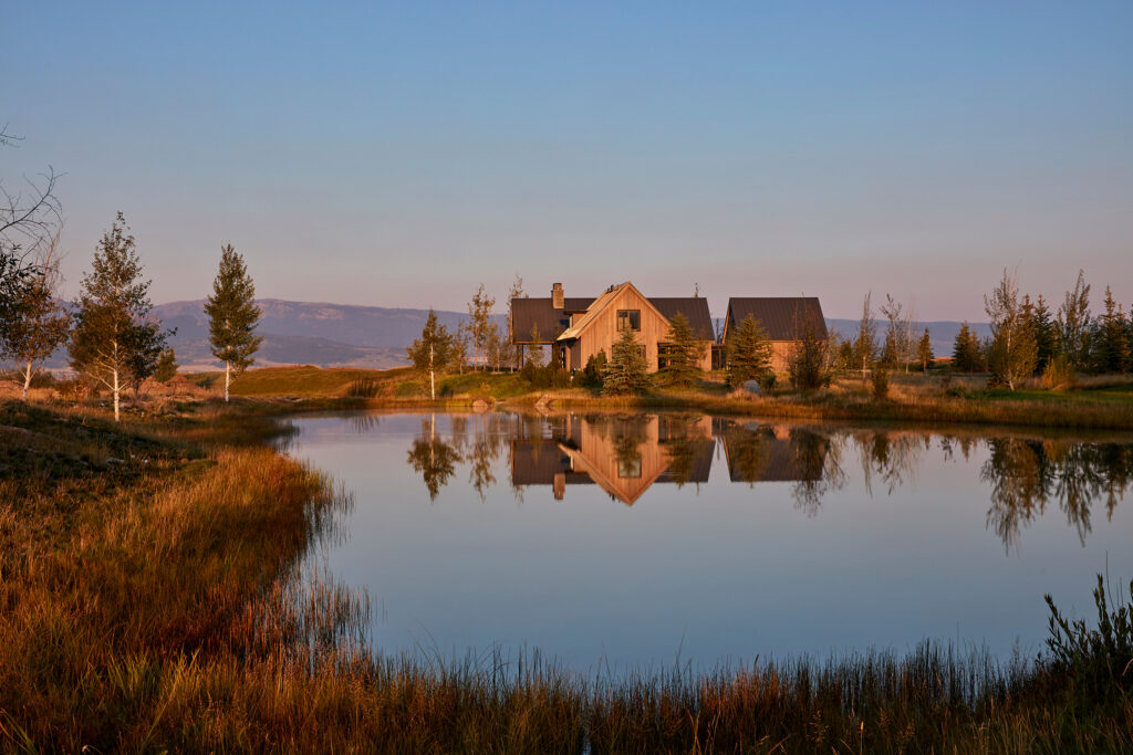 Exterior in Driggs Idaho House by Robbins Architecture