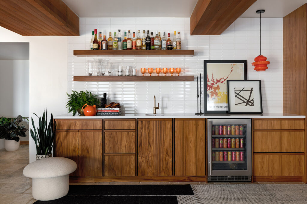 Family Room Bar in Camano Island House by Shannon Adamson