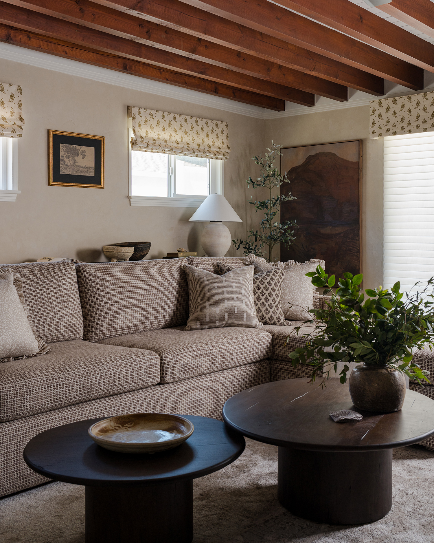 Family Room Long Beach Cottage by Krimson Haus