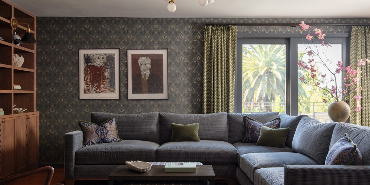 Family Room in Marin County House by Caitlin Jones Design