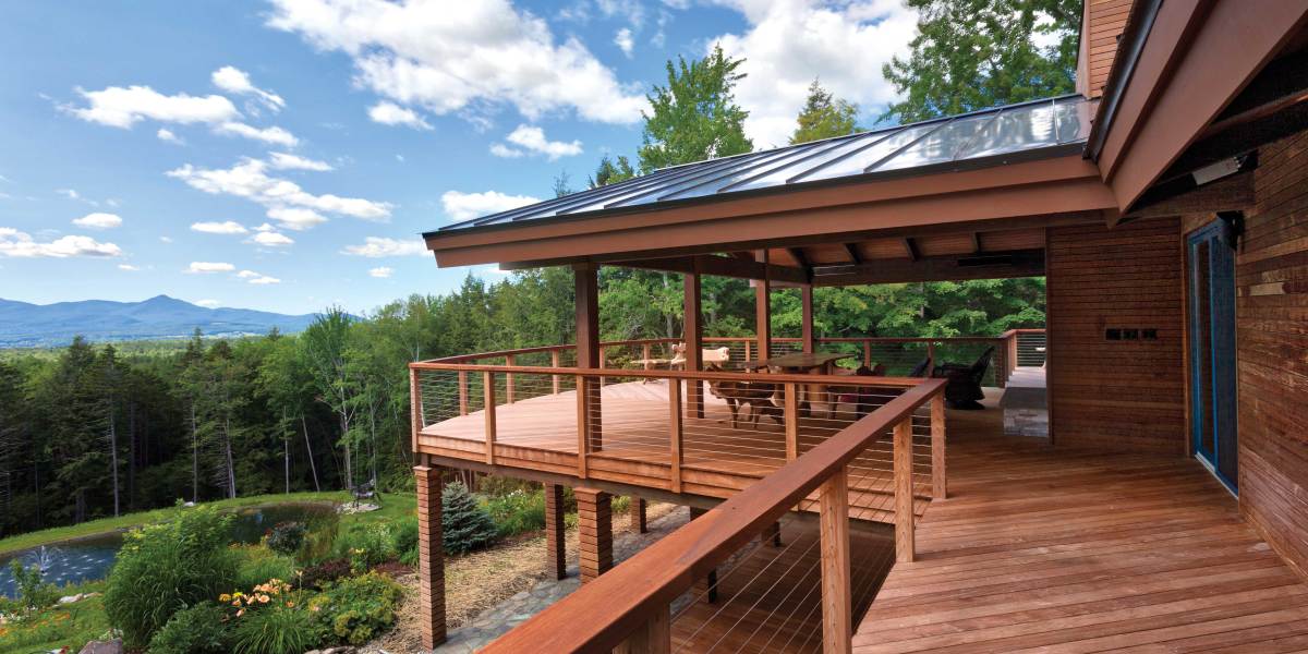 Redwood Railing with Feeney CableRail