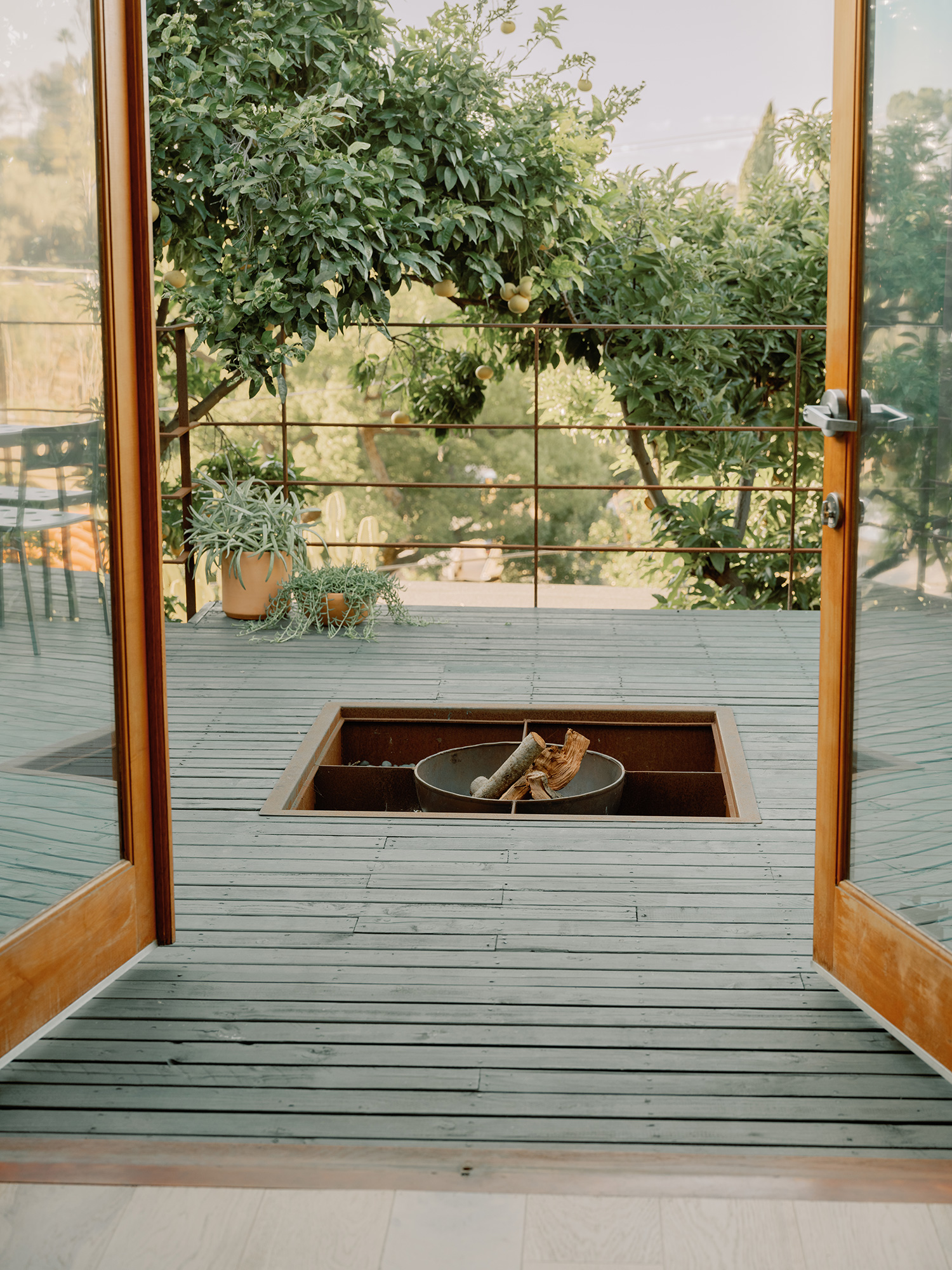 Fire Pit Deck in Echo Park House by OWIU