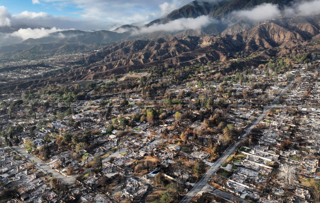 Eaton Fire Altadena Drone Photo of Devastation