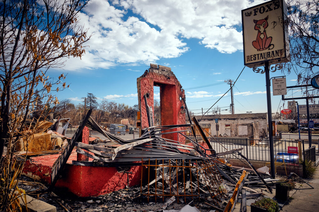 Eaton Fire Fox's Restaurant Altadena