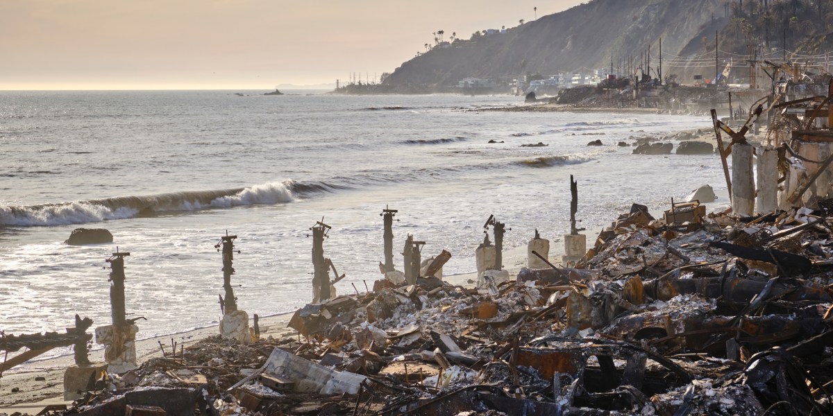 Remains of Palisades Fire Beach Houses