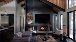 Fireplace in Black Butte Ranch House by Cloud Houz