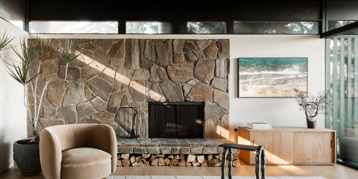 Fireplace in Buff & Hensman House by Stephani Gan Mejia