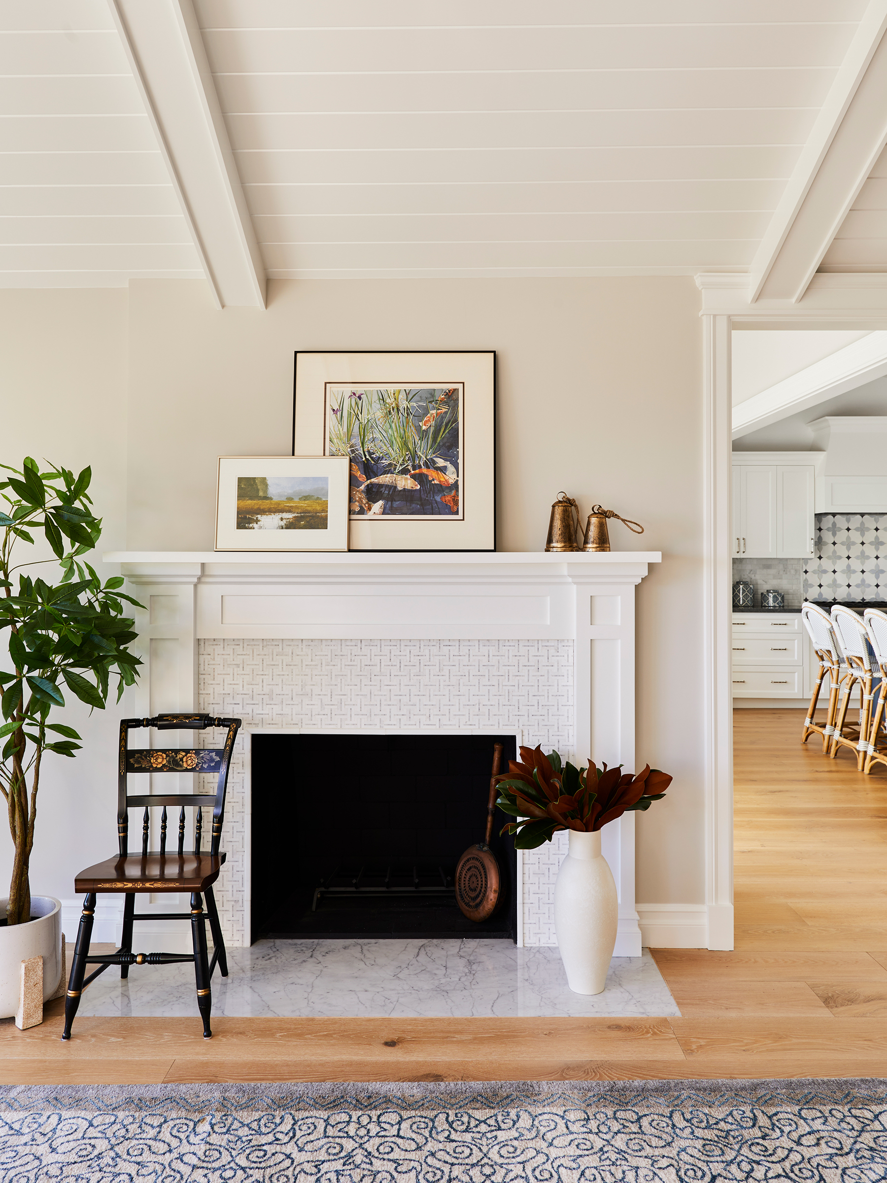 Fireplace by Christine Vroom Interiors