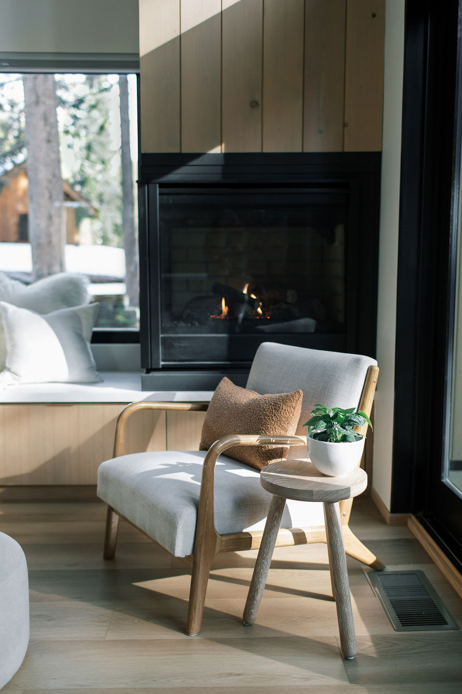 Fireplace in Lake Tahoe House by Hedda