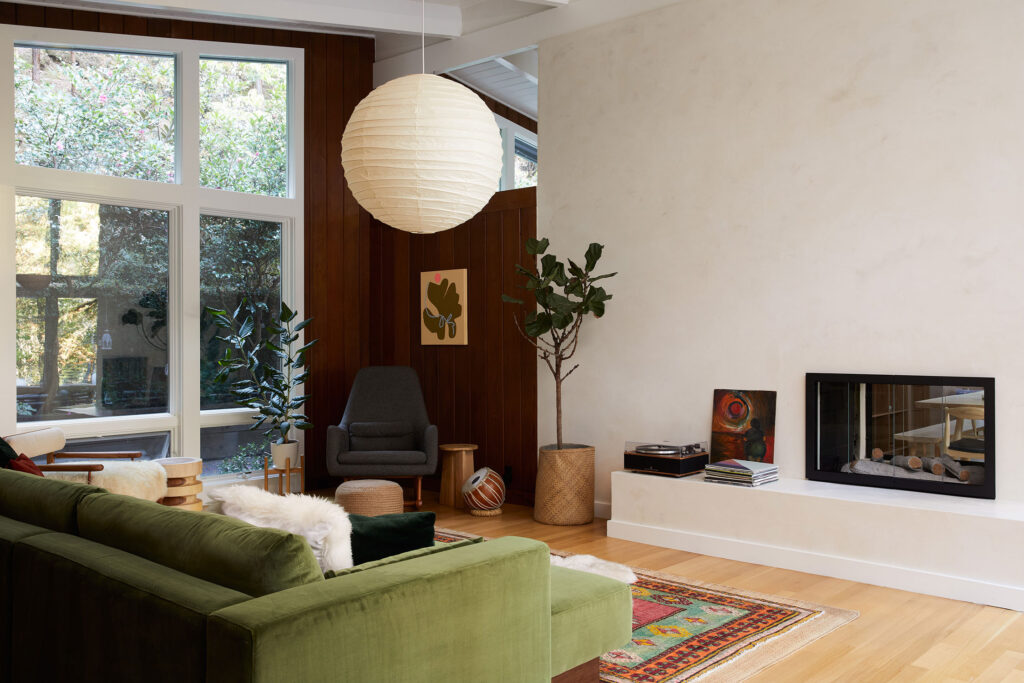 Fireplace in Marin House by Cathie Hong