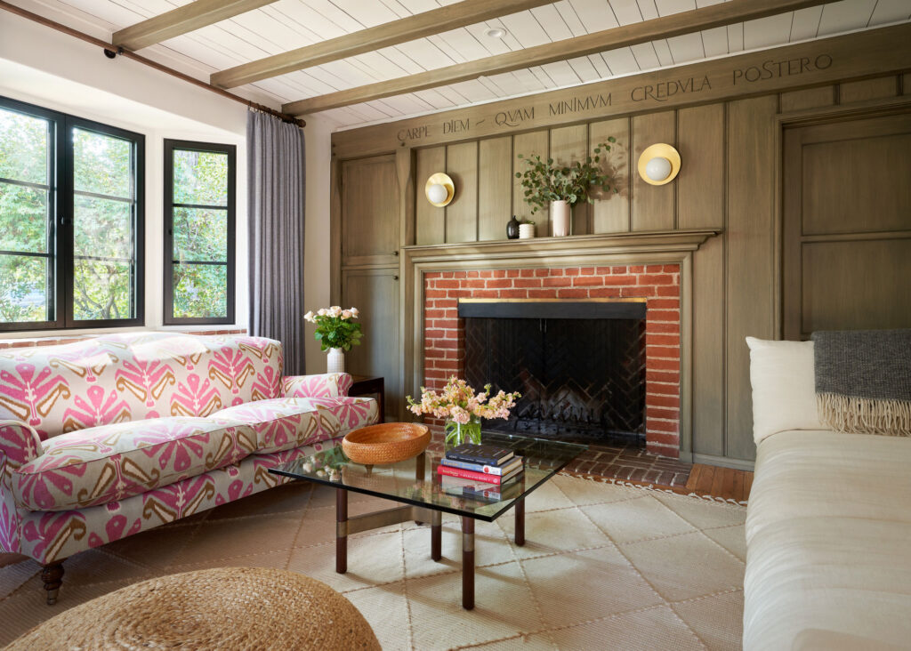 Fireplace in Santa Monica Bungalow by Harvest Architecture