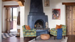Fireplace Seating in Santa Fe House by Atelier Interior Design