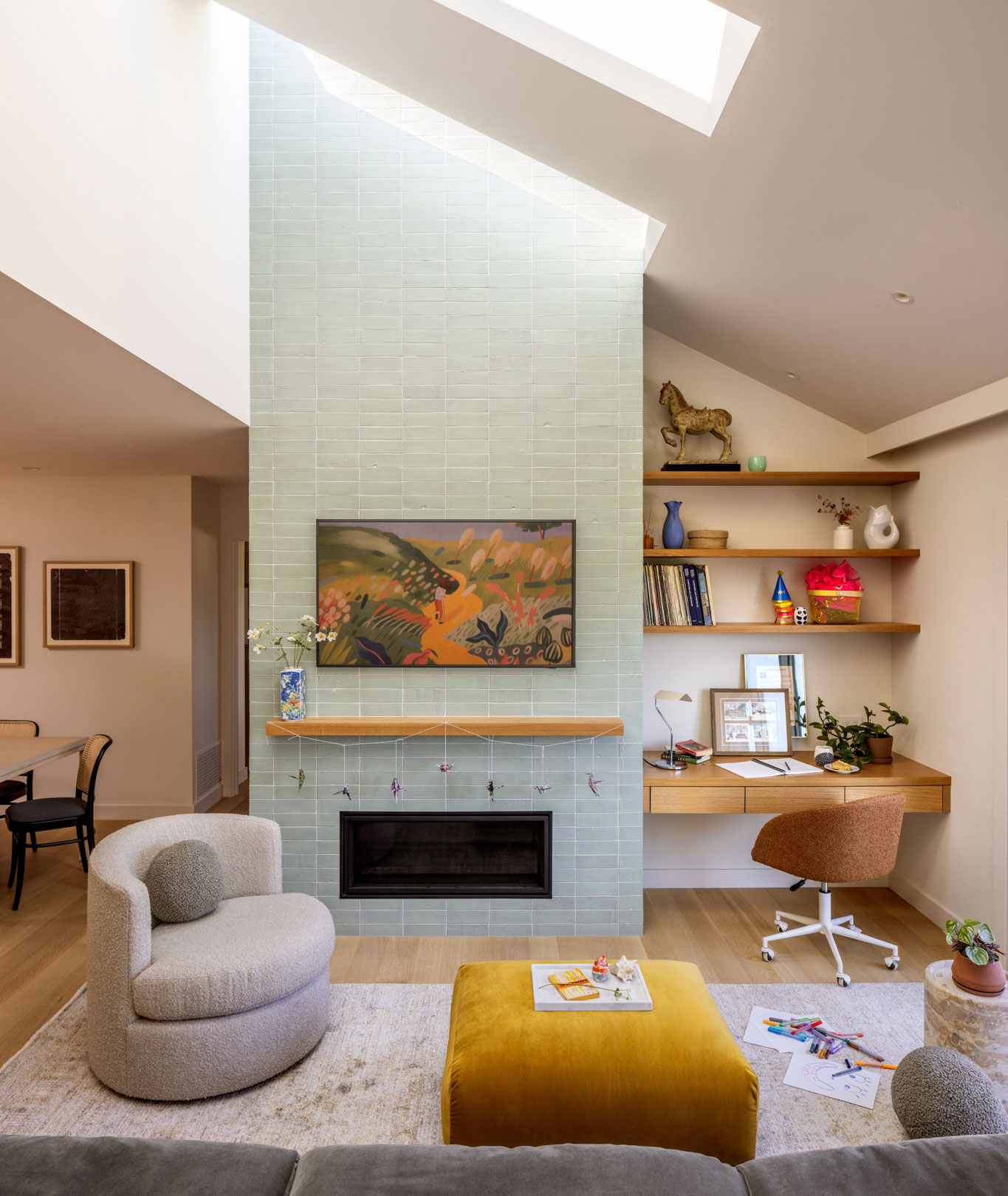 Fireplace in Seattle House by Best Practice Architecture