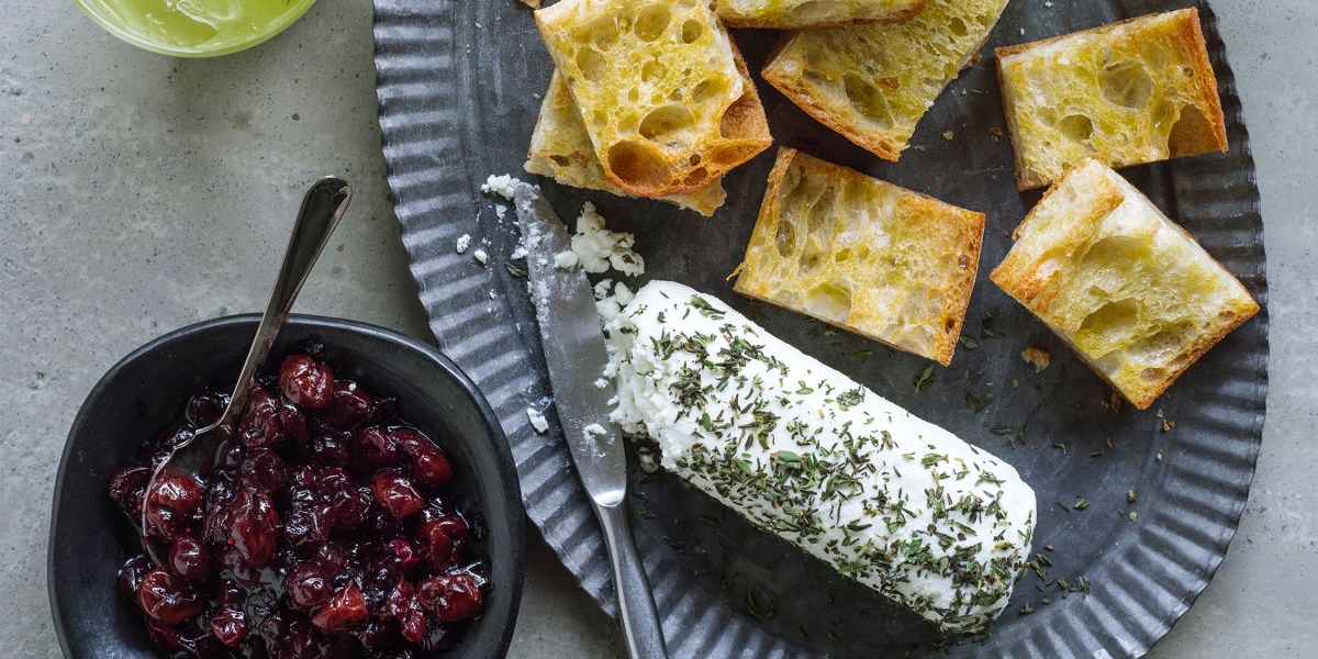 Five-Spice Cranberry Relish with Goat Cheese