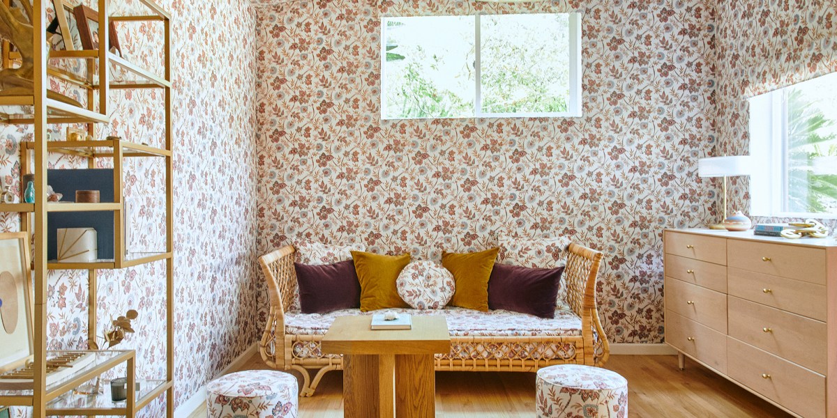 Floral Fabric in Maya Brenner's Room