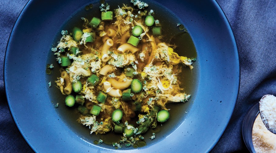 Stracciatella Soup with Macaroni