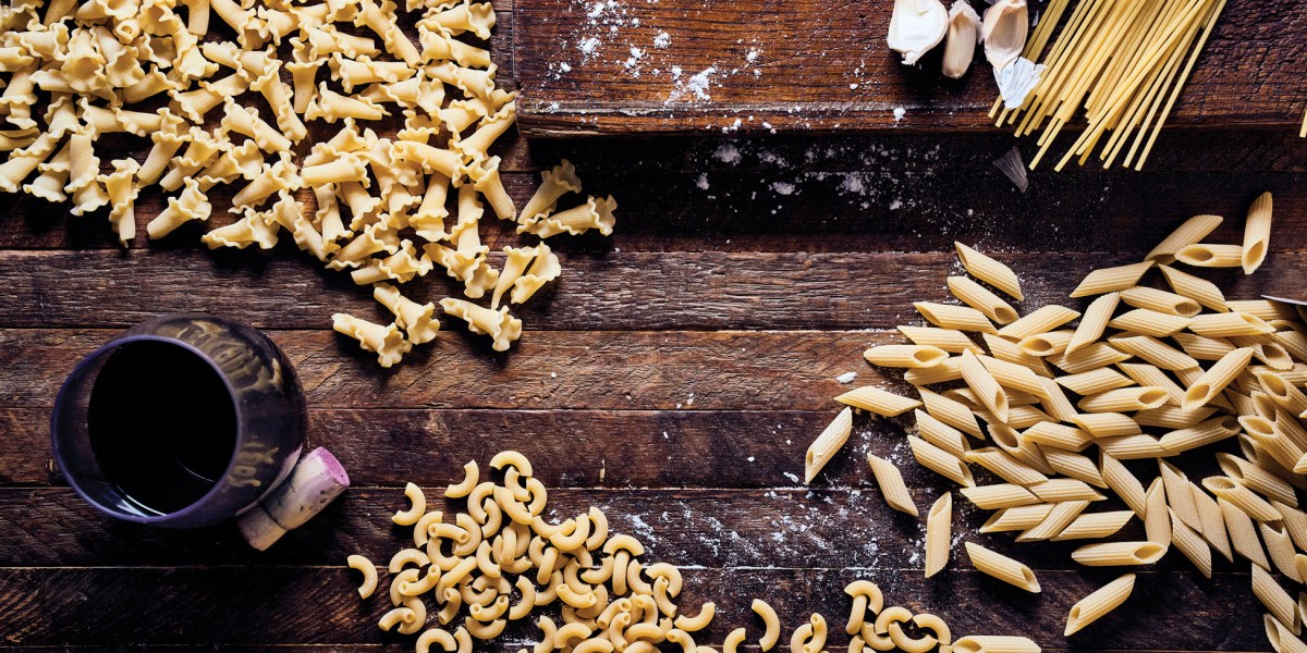 Still Life of Various Pasta Shapes