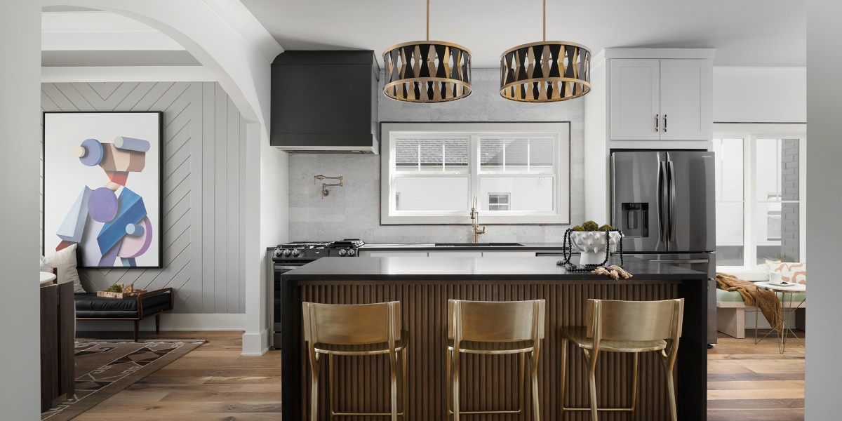 Fluted Kitchen Island RB Interiors
