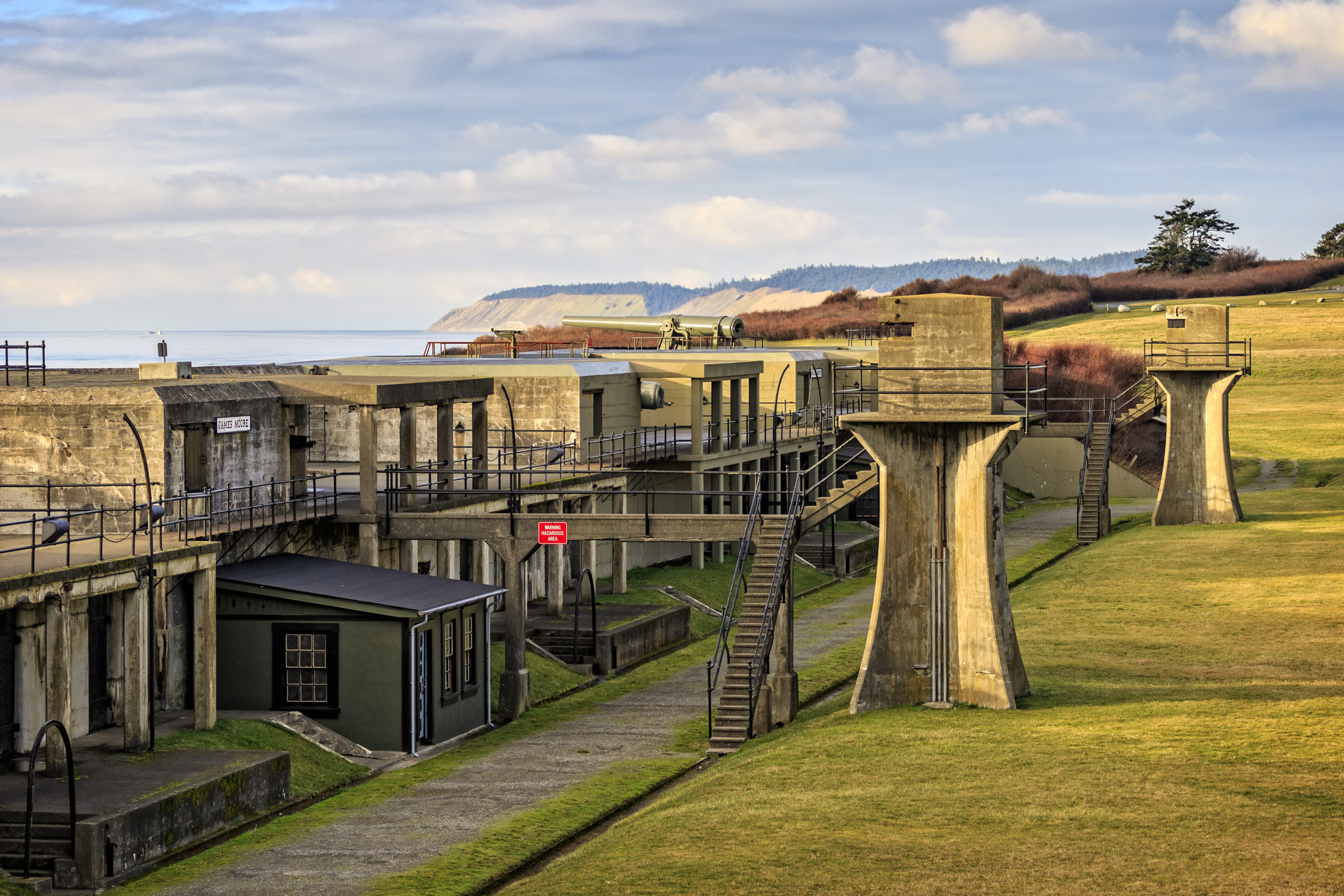 Fort Casey Bunkers overlooking the water