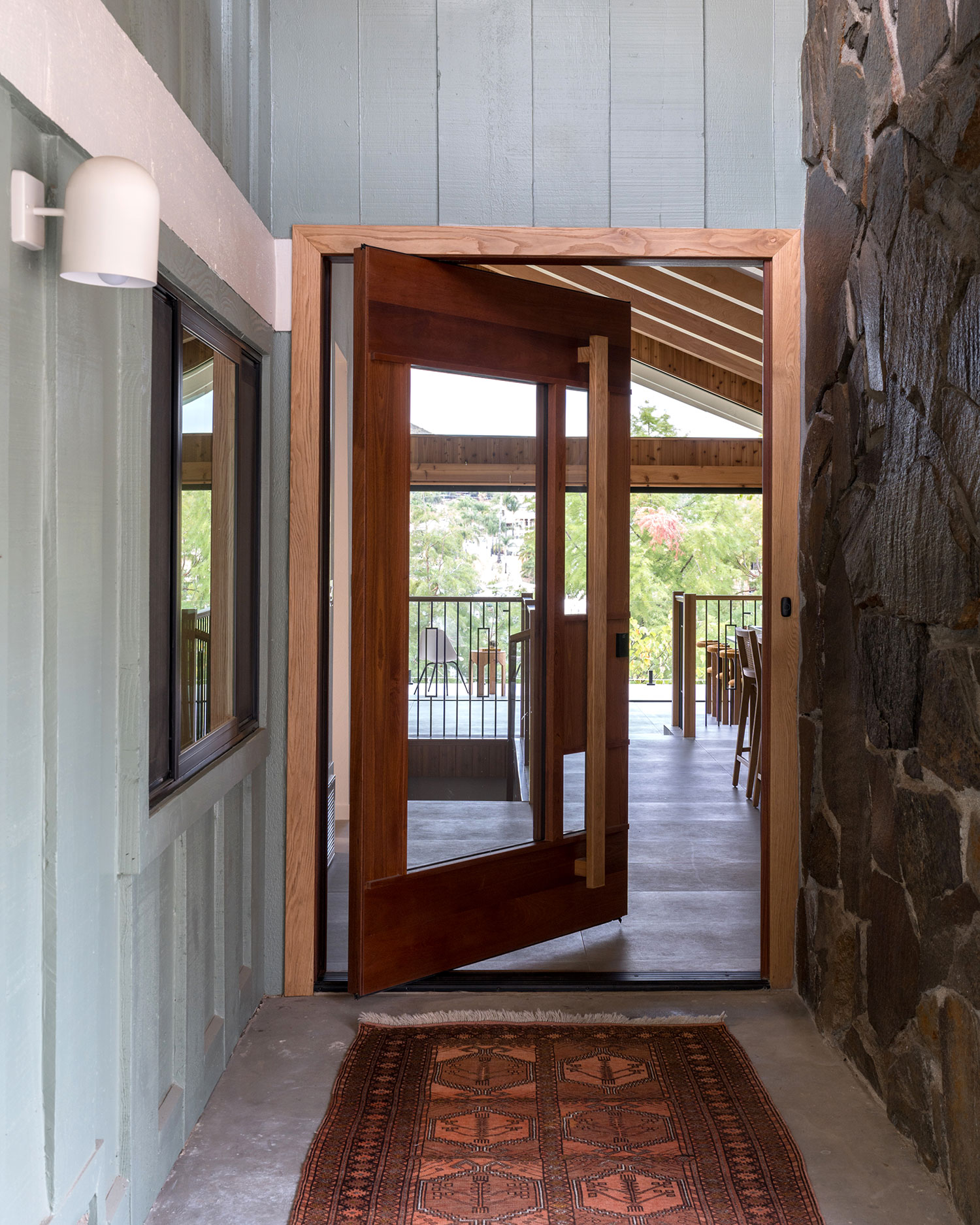 Front Door in 1970s Lake House by Lizzie Green