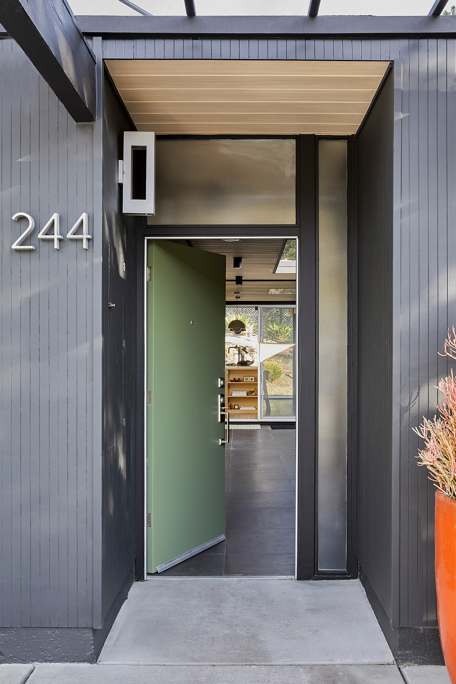 Front Door in San Mateo Eichler by Cathie Hong