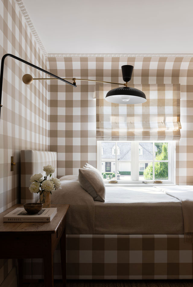 Gingham Bedroom by Wendy Labrum Interiors