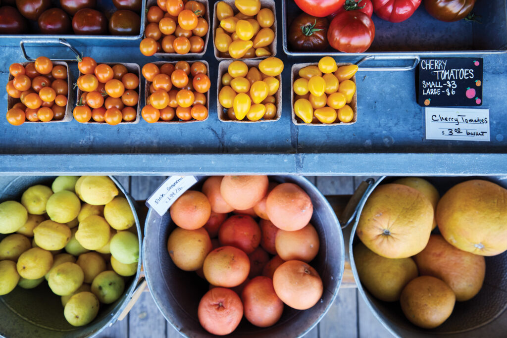 Golden Door Country Store Farmstand Citrus and Tomatoes