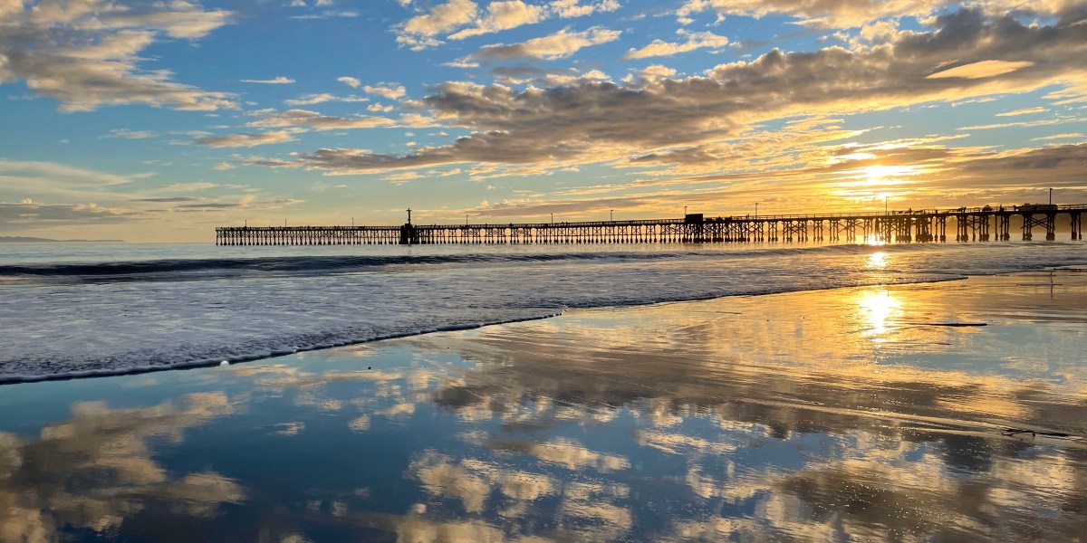 Goleta Pier Beach Sunset