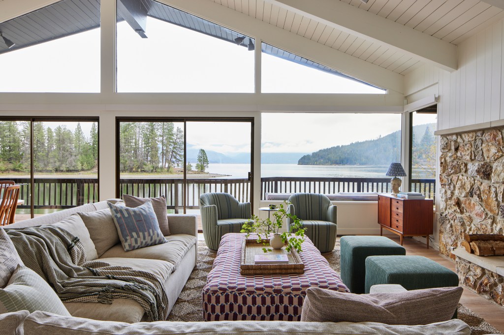 This 2,400-Square-Foot Whimsical Idaho Lake Cabin Sleeps 19