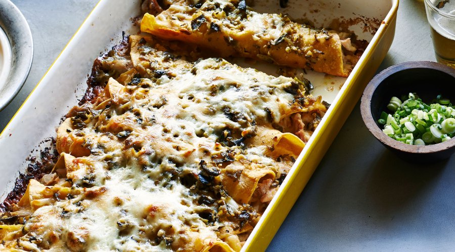 Green Chile Chicken Enchiladas