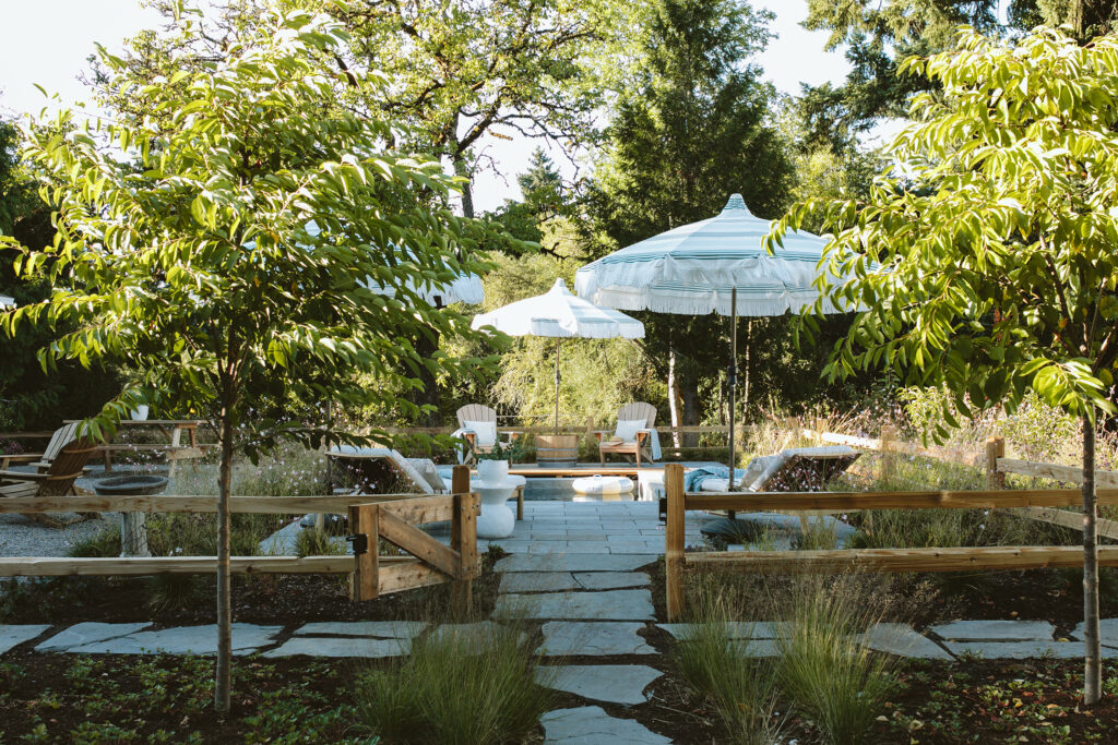 Greenery Backyard Emily Henderson Pool